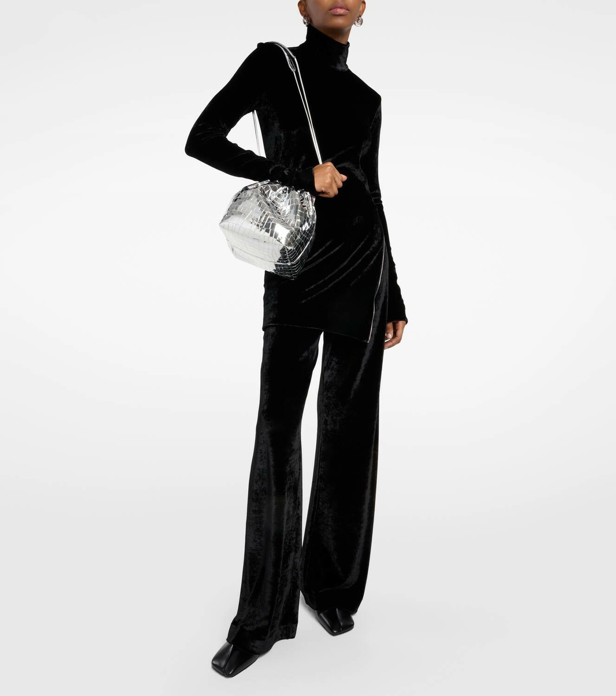 Jil Sander Dumpling metallic leather crossbody bag Jil Sander