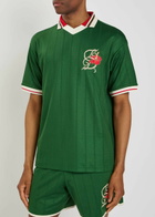 DRÔLE DE Monsieur Polo D Hibiscus Embroidered Jersey Polo Shirt Dark Green