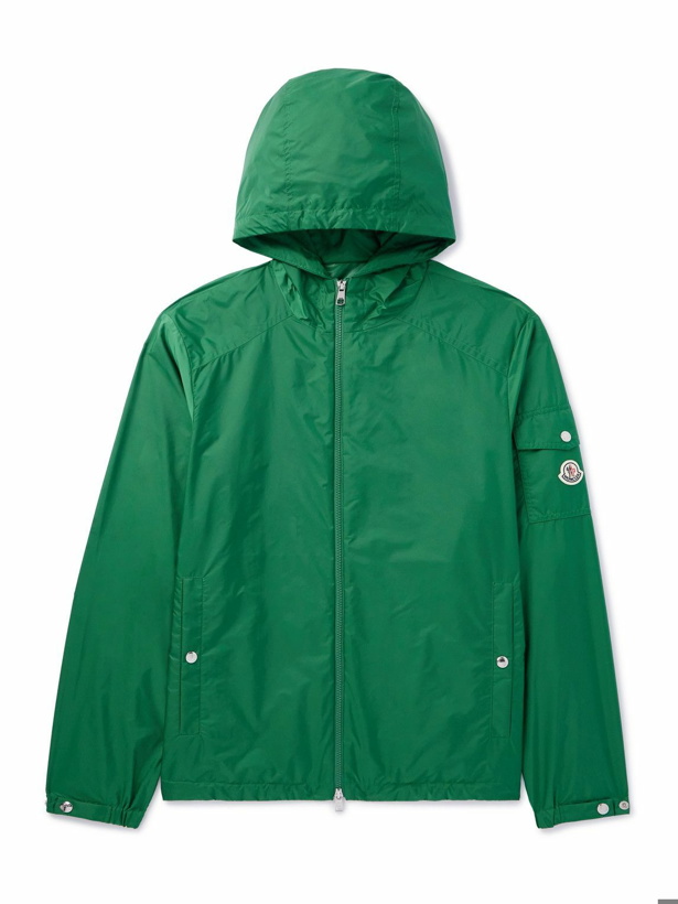 Photo: Moncler - Etiache Logo-Appliqued Shell Hooded Jacket - Green