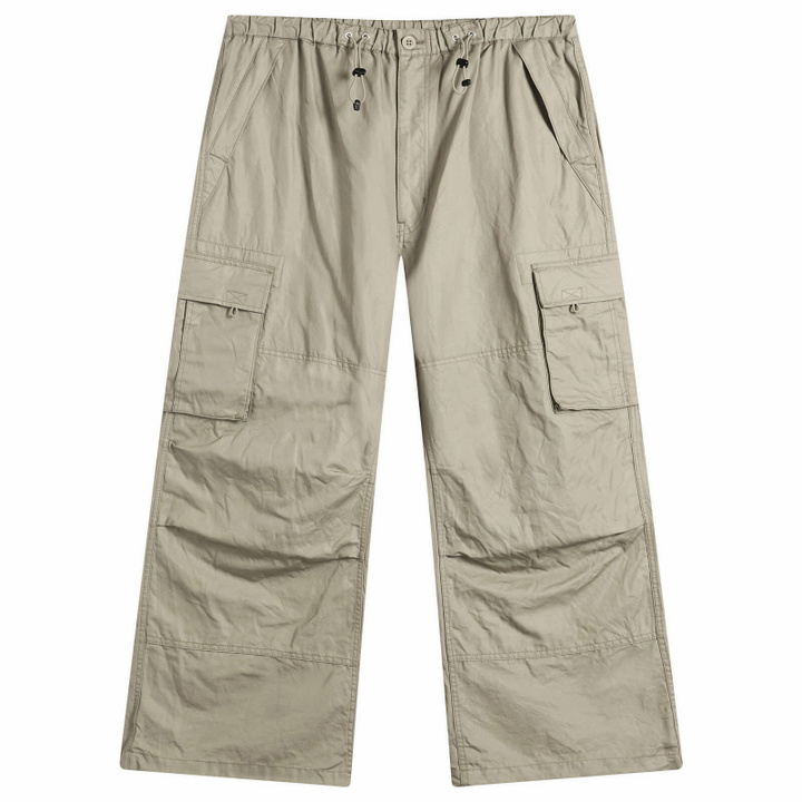 Photo: Comme des Garçons Homme Men's Linen Twill Trousers in Grey X Beige