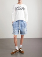 Satoshi Nakamoto - Logo-Print Thermal Waffle-Knit Cotton T-Shirt - White