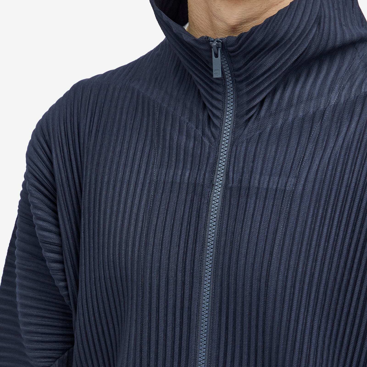 Homme Plissé Issey Miyake Men's Pleated Zip Up Cardigan in