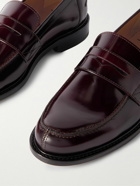 Mr P. - Scott Polished-Leather Loafers - Burgundy