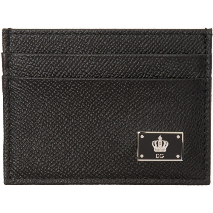 Photo: Dolce and Gabbana Black Crown Cardholder 