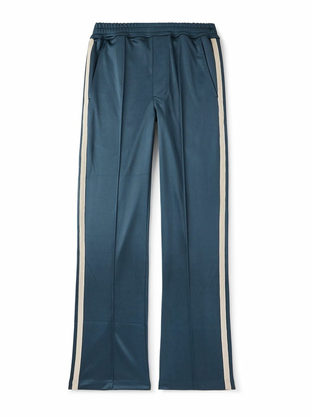 Photo: TOM FORD - Straight-Leg Webbing-Trimmed Jersey Track Pants - Blue