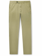 Massimo Alba - Winch2 Slim-Fit Straight-Leg Stonewashed Cotton-Blend Twill Trousers - Green