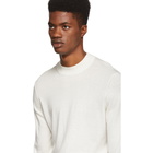 Boss White Emilio Mock Neck Sweater