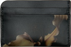 Dries Van Noten Black & Khaki Leather Card Holder