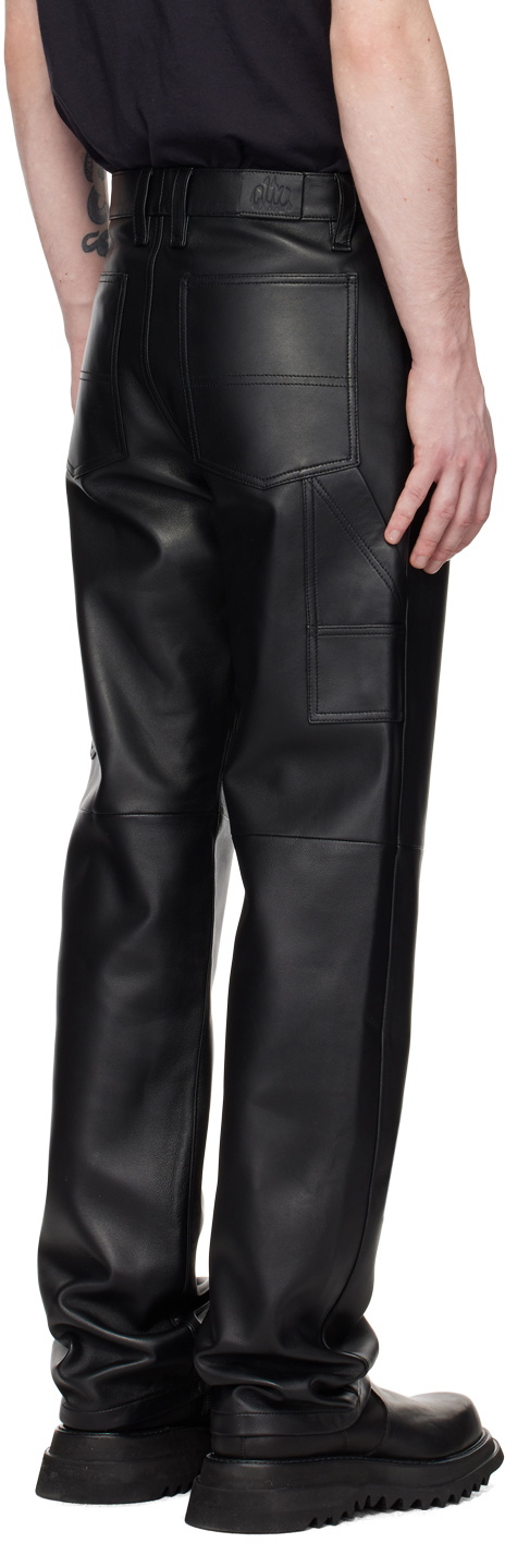ALTU Black Paneled Leather Pants