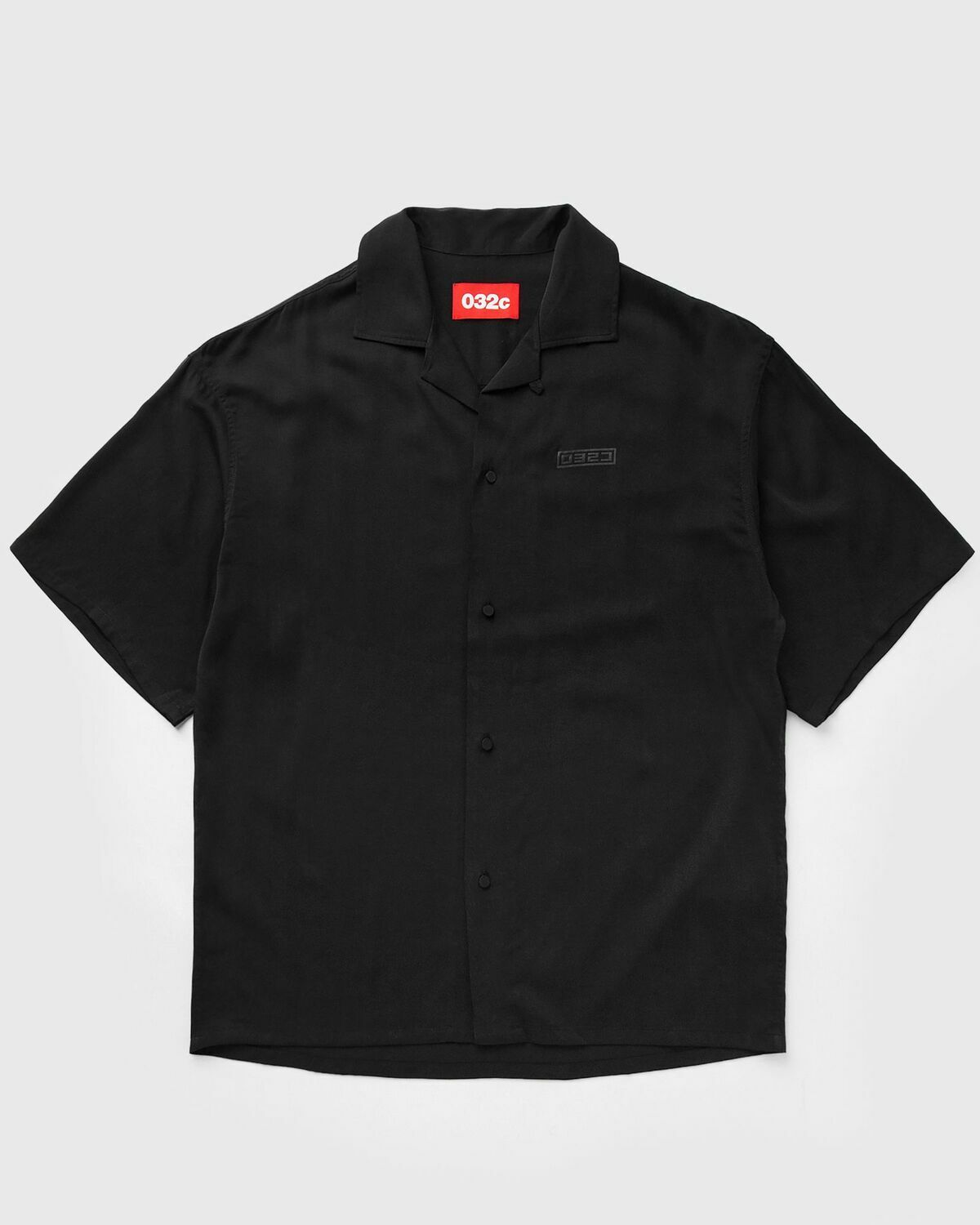 032c 111 BOWLING SHIRT Black Mens Shortsleefe