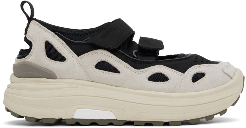 SUICOKE Black & Off-White AKK-2 Sneakers