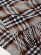 Johnstons of Elgin - Fringed Prince of Wales Checked Cashmere Scarf