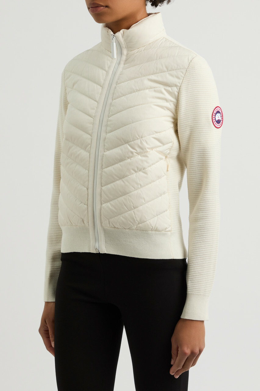 Canada Goose HyBridge Quilted Nylon and Wool Jacket Cream