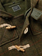 J.Crew - Ludlow Checked Merino Wool Hooded Coat - Green