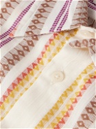 Universal Works - Striped Cotton-Jacquard Shirt - Neutrals