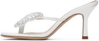 Blumarine White Butterfly Thong Sandals