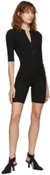 ANDREADĀMO Black Ribbed Playsuit
