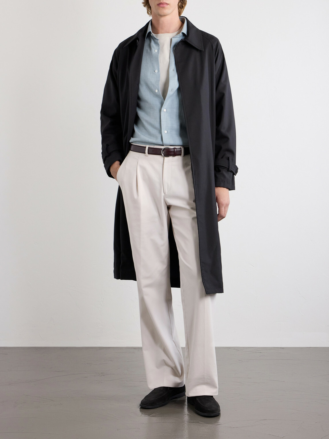 Caruso - Cotton and Cashmere-Blend Shirt - Blue