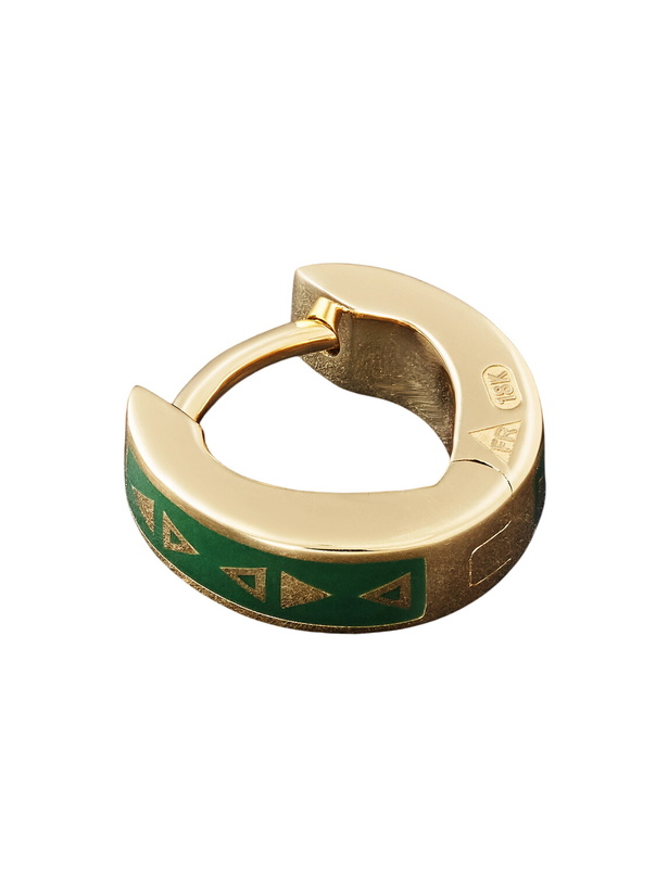 Photo: Foundrae - Protection Tenet 18-Karat Gold Ceramic Earring