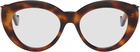 LOEWE Brown & Black Chunky Anagram Glasses