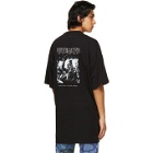 VETEMENTS Black Heavy Metal Electric Logo T-Shirt
