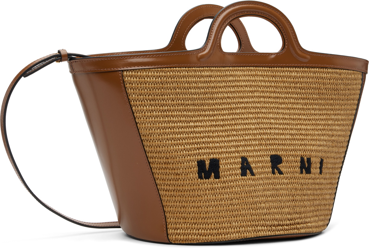 Marni Brown Tropicalia Small Tote