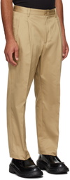 WACKO MARIA Beige Double Pleated Chino Trousers