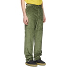 Sunnei Green Corduroy Straight Trousers