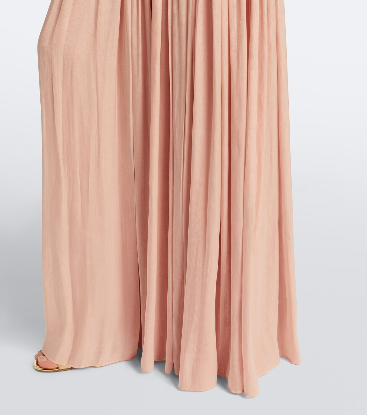 Costarellos Ruched Lurex® georgette gown