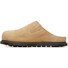Dr. Martens Tan San Hairy Suede Mule Slip-on Loafers
