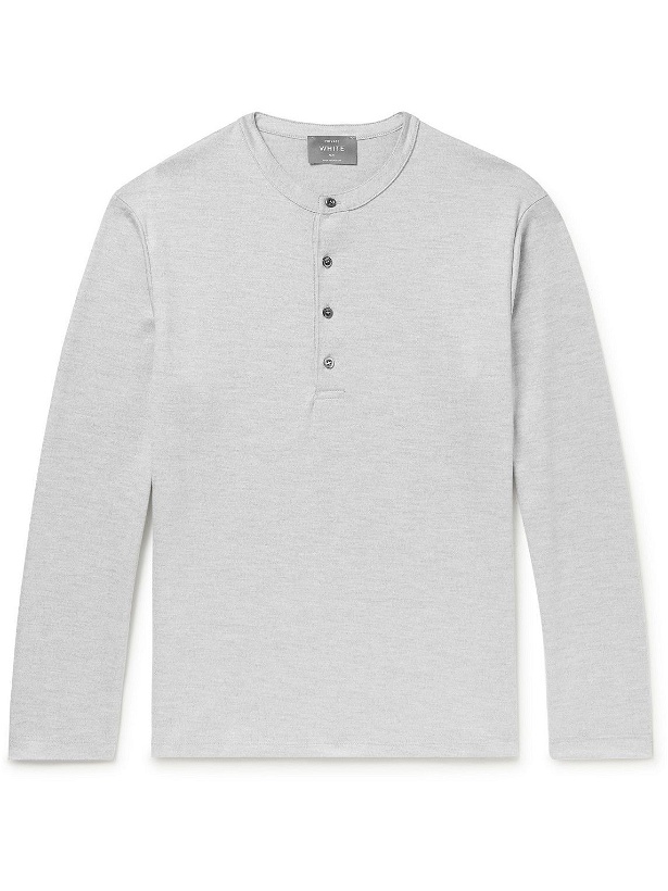 Photo: Private White V.C. - Wool and Cashmere-Blend Jersey Henley T-Shirt - Neutrals