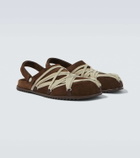 Rick Owens Megalace suede mules