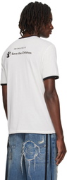 Ann Demeulemeester Black & White Save the Children Edition Aimar Standard T-Shirt