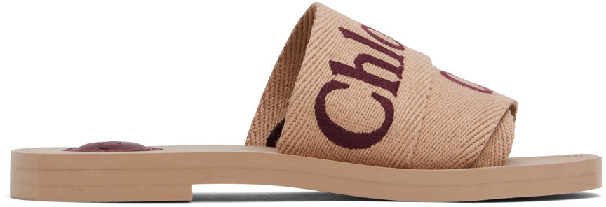 Chloé Women's Woody Satin Sandals Beige