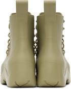 Bottega Veneta Khaki Puddle Lace-Up Boots