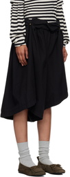 OPEN YY Black Rolled Waist Skort