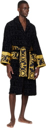 Versace Black 'I Heart Baroque' Bathrobe