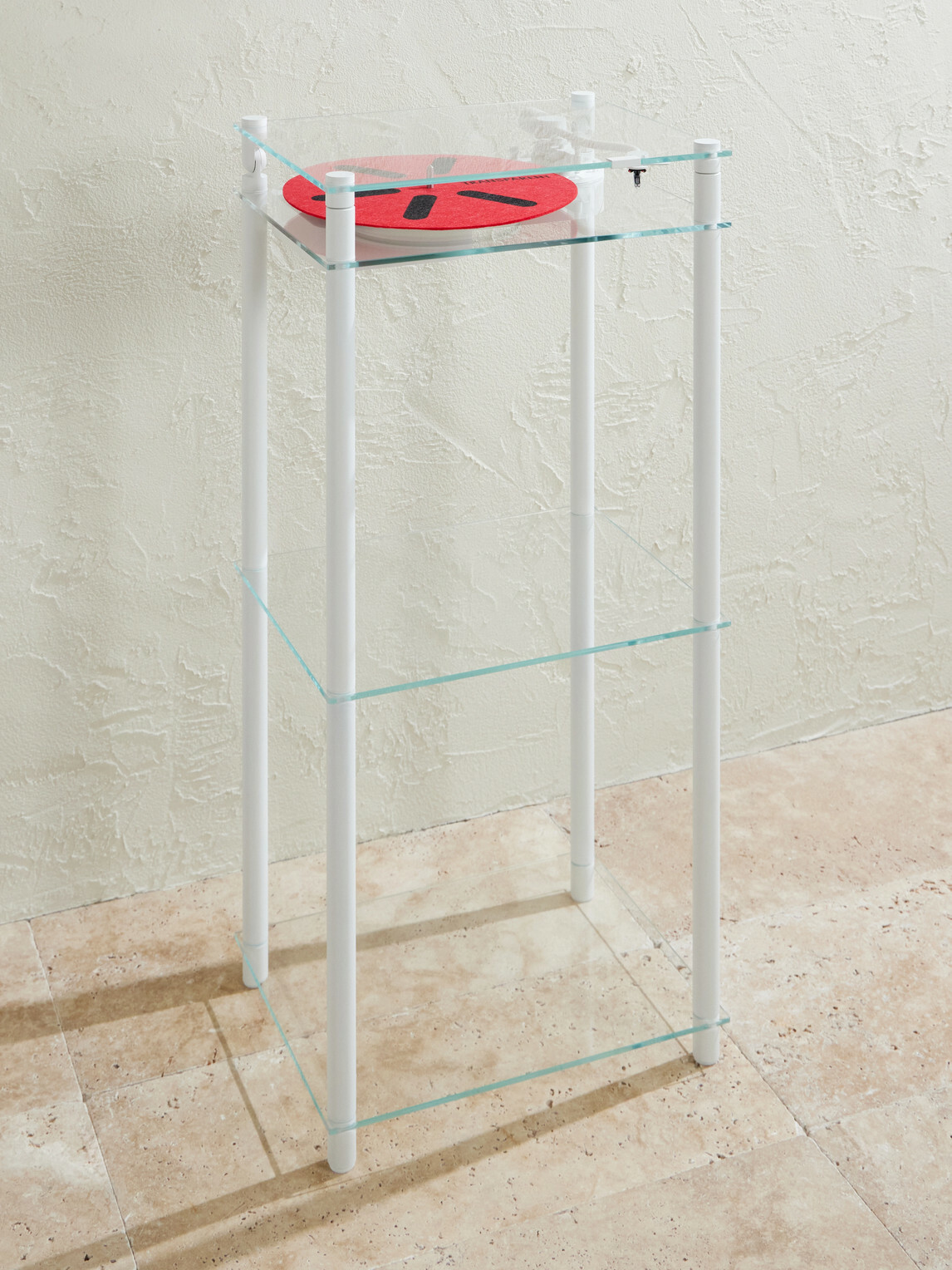 TRANSPARENT SPEAKER - Transparent Turntable with Aluminum and Glass Stand