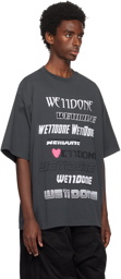 We11done Gray Printed T-Shirt