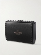 Valentino - Valentino Garavani Alcove Studded Full-Grain Leather Messenger Bag