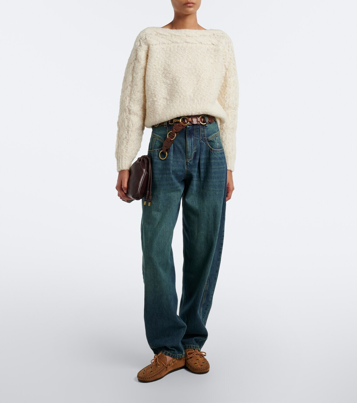 Isabel Marant Silven Mini leather bucket bag