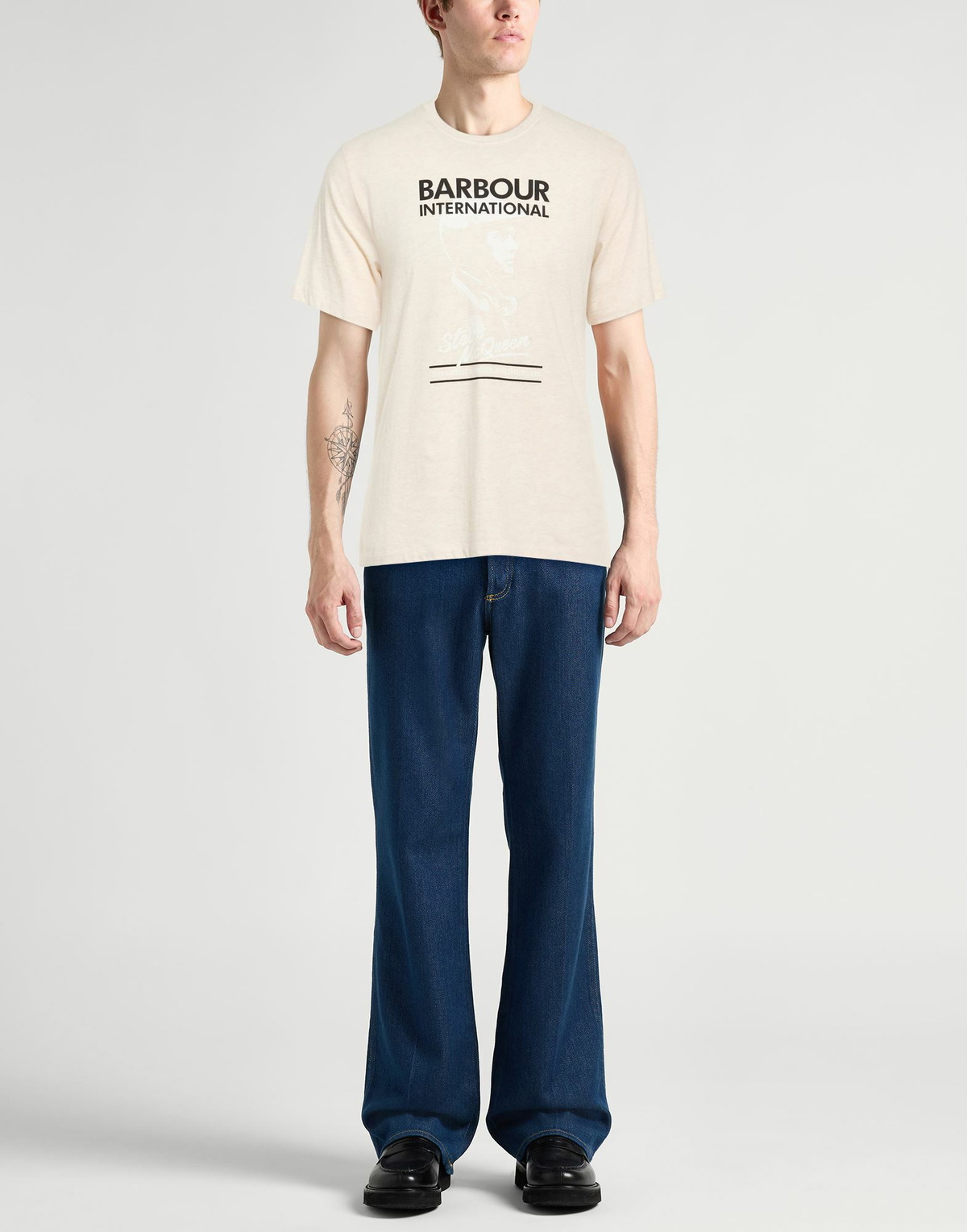 Barbour Mens T-shirt in Beige
