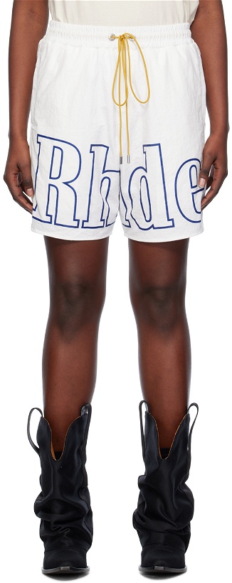 Photo: Rhude White Printed Shorts