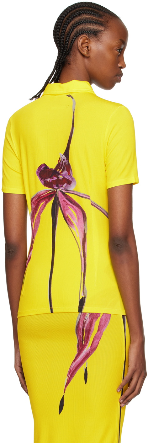 Louisa Ballou Yellow Graphic Polo