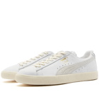 Puma Men's Clyde Base Sneakers in White/Gold