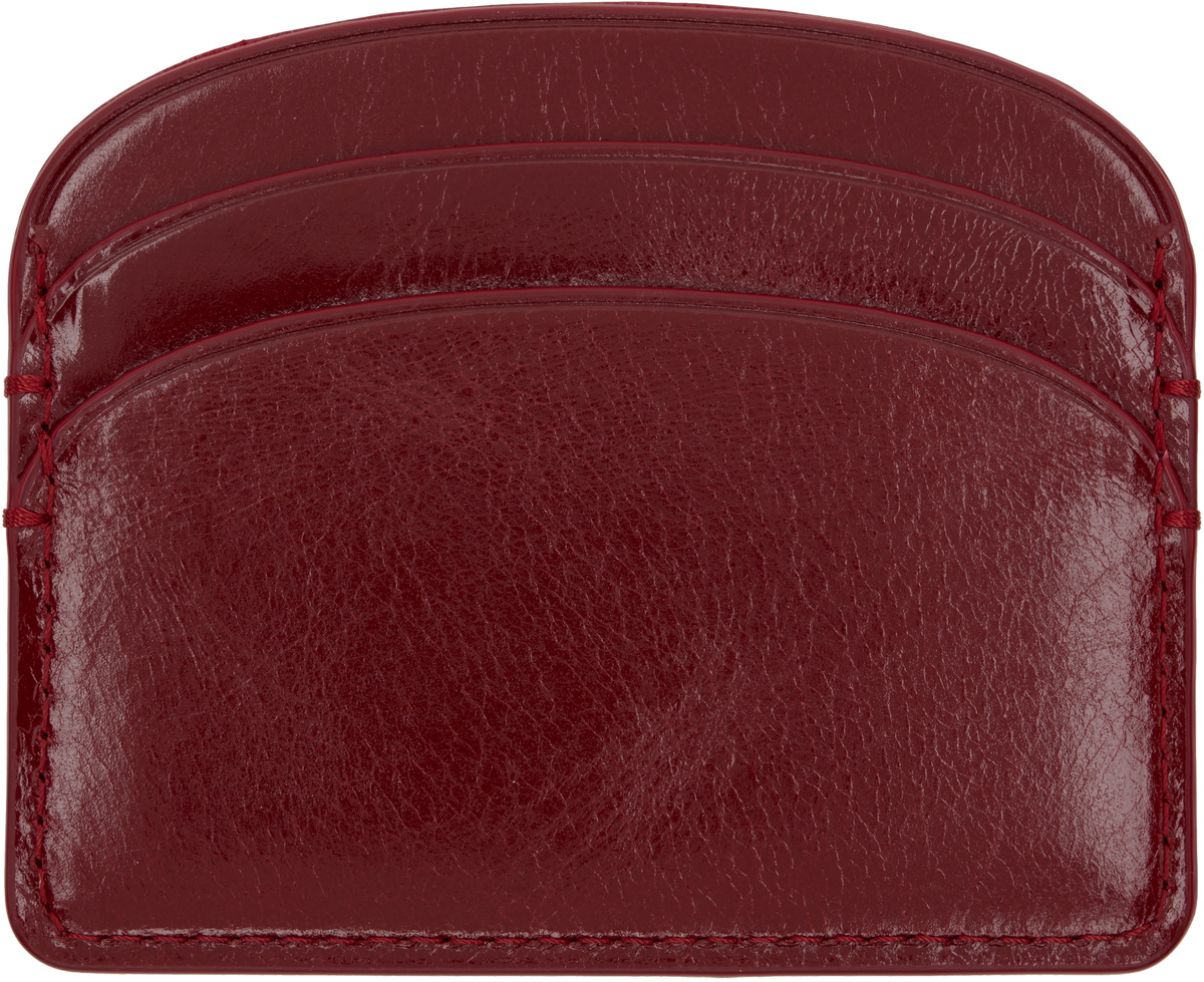 A.P.C. Red Demi-Lune Card Holder