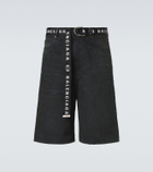 Balenciaga Unity belted denim Bermuda shorts