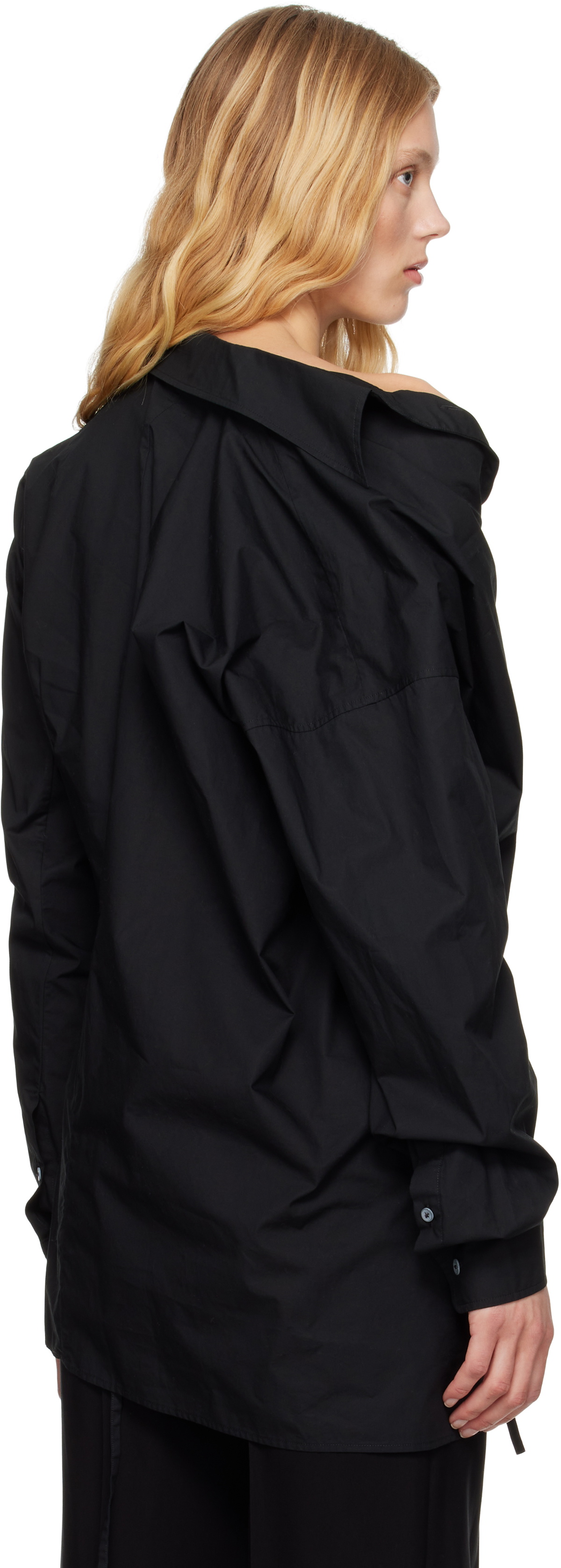 Ann Demeulemeester Black Daria Drop Shoulder Shirt