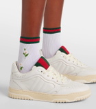 Gucci Embroidered cotton-blend socks