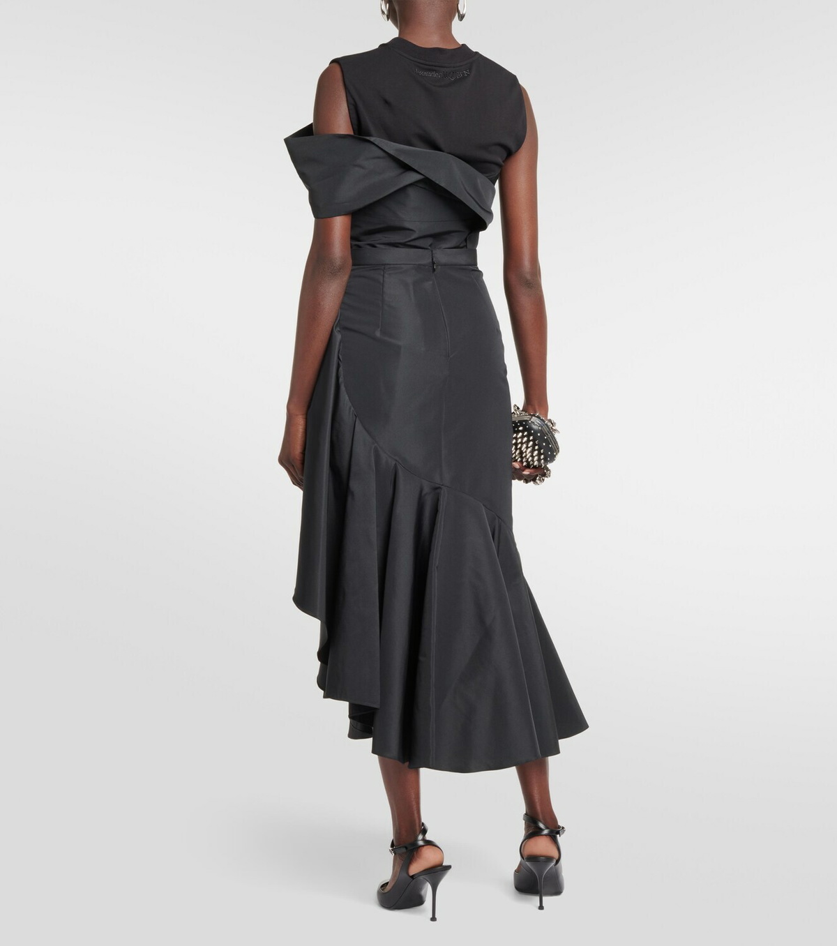 【送料&関税込】Alexander McQueen Asymmetric Midi Skirt Alexander McQueen Asymmetric draped midi skirt Alexander McQueen